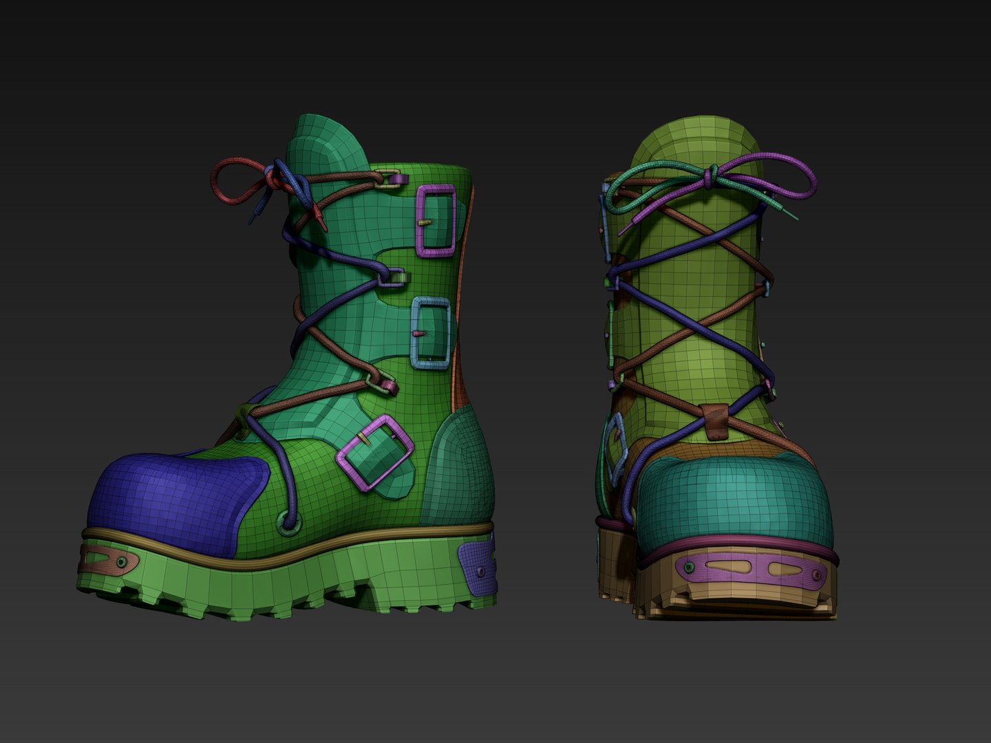 Boots Basemesh Model - TurboSquid 1518002