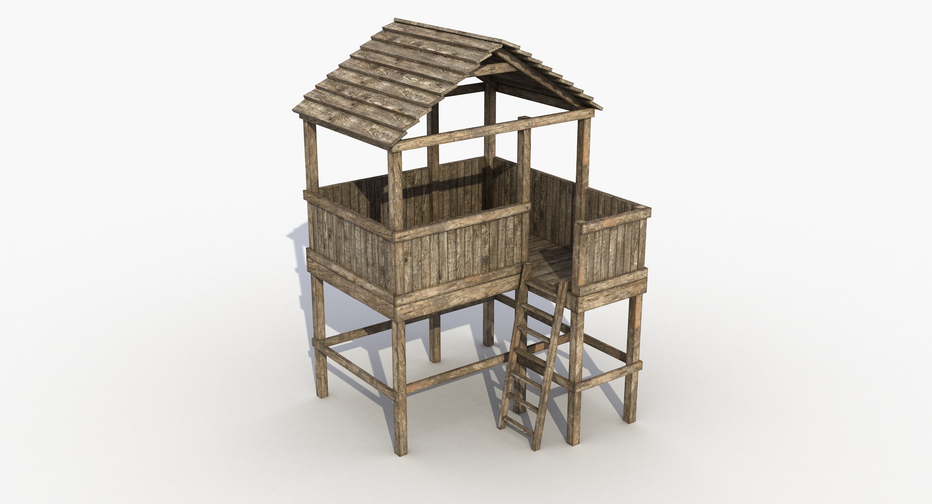 3D Model Wooden Tower 10 - TurboSquid 2001327