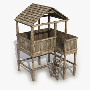 3D model Wooden Tower 10
