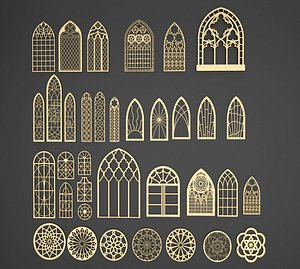 3D Gothic Windows 1