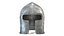 Barbuta Medieval Helmet 3D Model