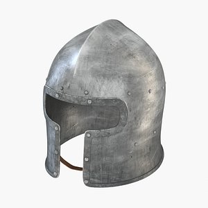 3d barbuta medieval helmet model