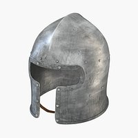 Barbuta Medieval Helmet 3D Model