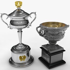 3D Australian Open 2025 Women and Men Singles Trophy L2295