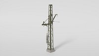 Railtrack wire compensator mast