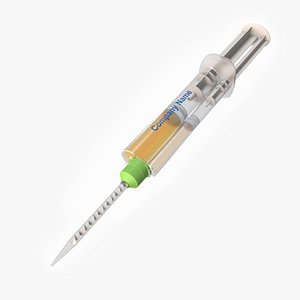 Adhesive Medical Syringe 3D model