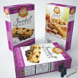 3d model sunbelt bakery granola oatmeal