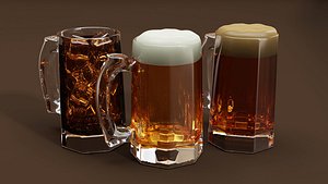 3D drink glass - beer