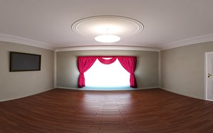 3d model room 002 curtain