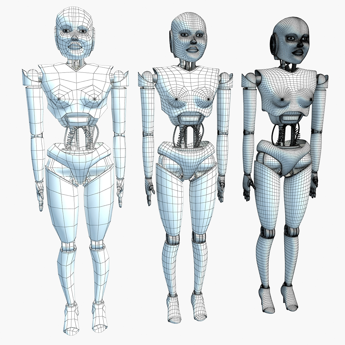 3d model female robot