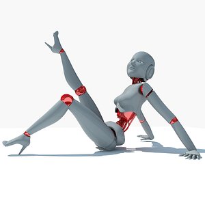 3d model female robot