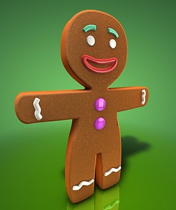 free gingerbread man 3d model