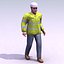 construction workman 3d max