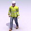construction workman 3d max