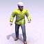 construction workman 3d max
