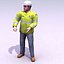 construction workman 3d max