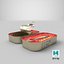 Two Detailed Sardines Tin Cans