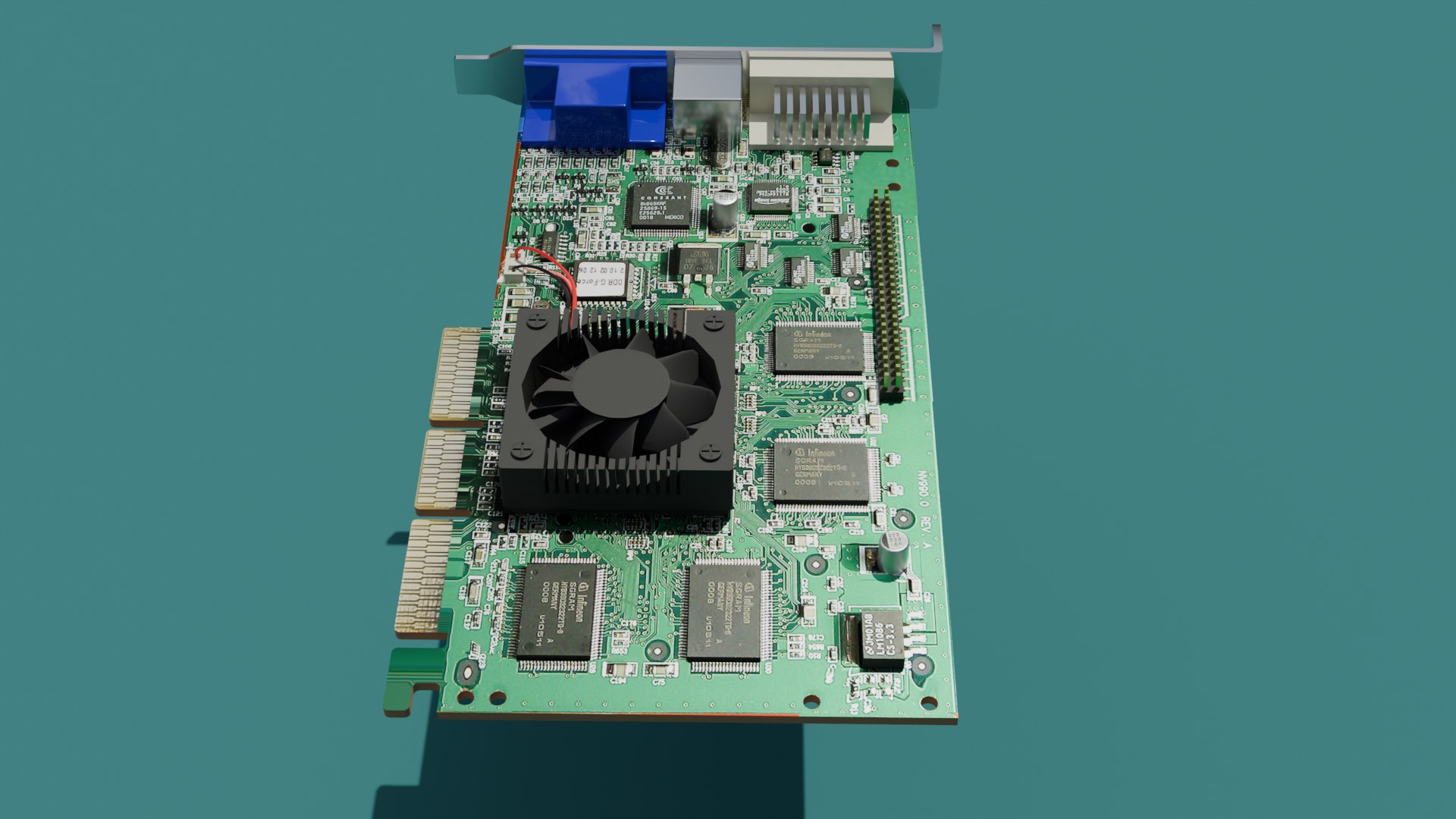 Nvidia Geforce 256 Graphic Card Low-poly 3D Model - TurboSquid 2535069