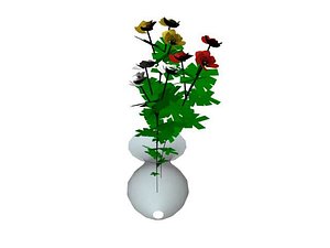 3d flowers vase