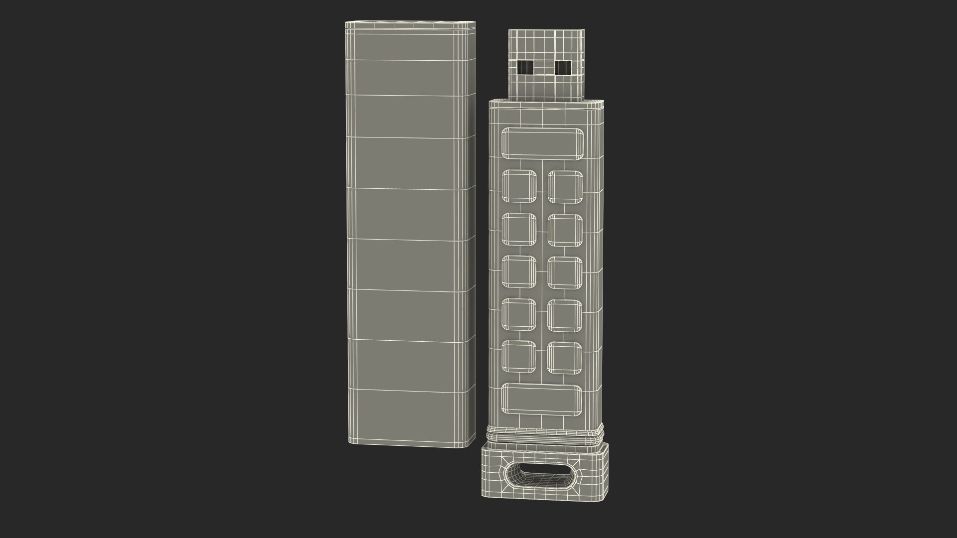 3D Model Encrypted Flash Drive With Keyboard Pin Authentication ...