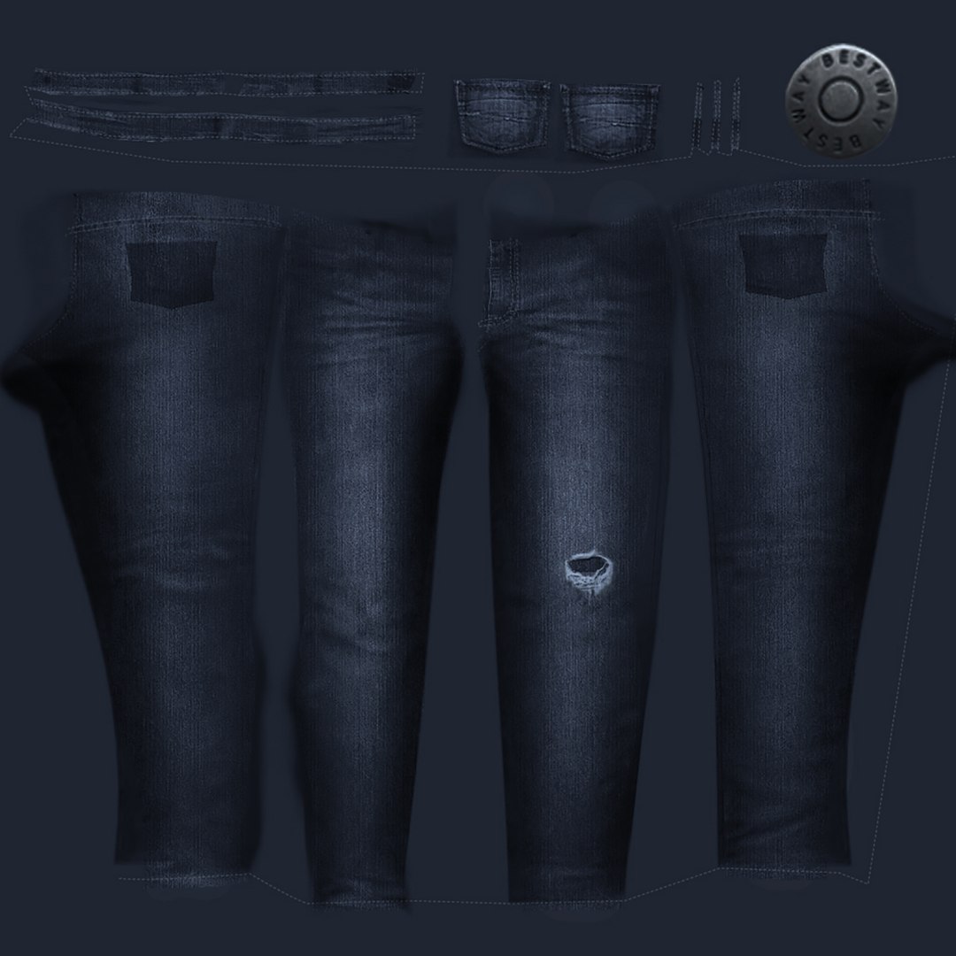 Ladies Skinny Low Rise Jeans 3D model - TurboSquid 1760252