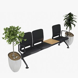 3D model airport chairs