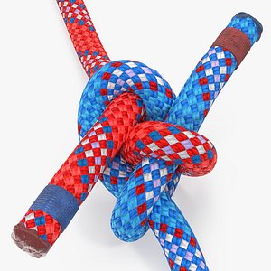 colored carrick bend knot 3D model