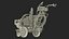 3D model Cold Paint Road Marking Machine Rigged