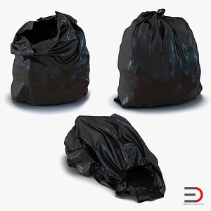 Tied Closed Blue Rubbish Bag Small 3D model - TurboSquid 1839931