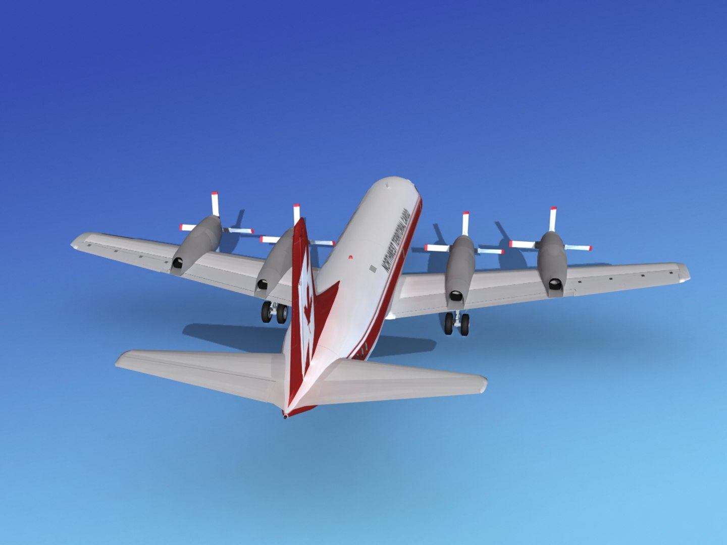 3d propellers electra lockheed cargo model