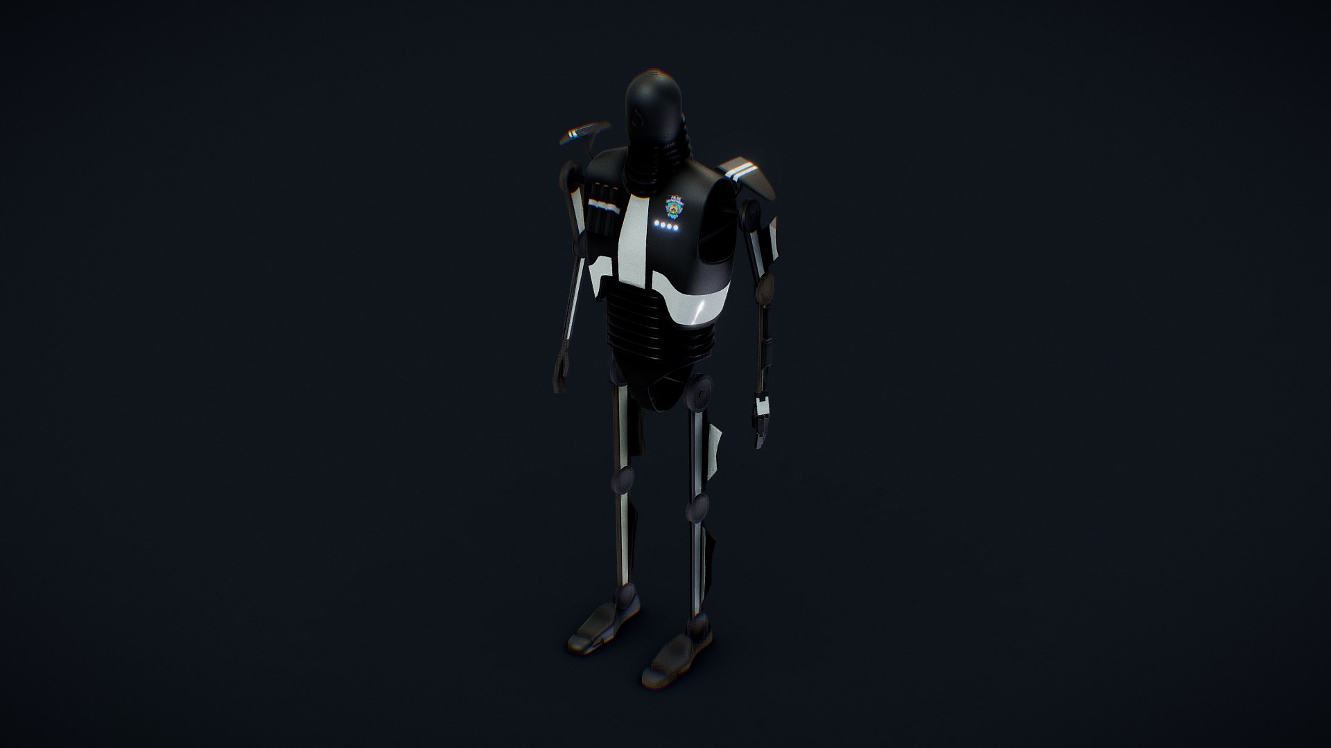 3D Model Robot Sci Fi Police Enforcer - TurboSquid 1917674