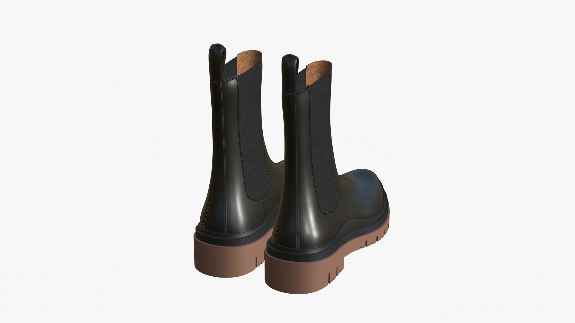 3D Realistic Leather Boots Beautiful For Women - TurboSquid 1952026