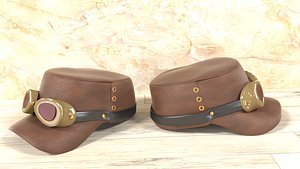 Cap with goggles model