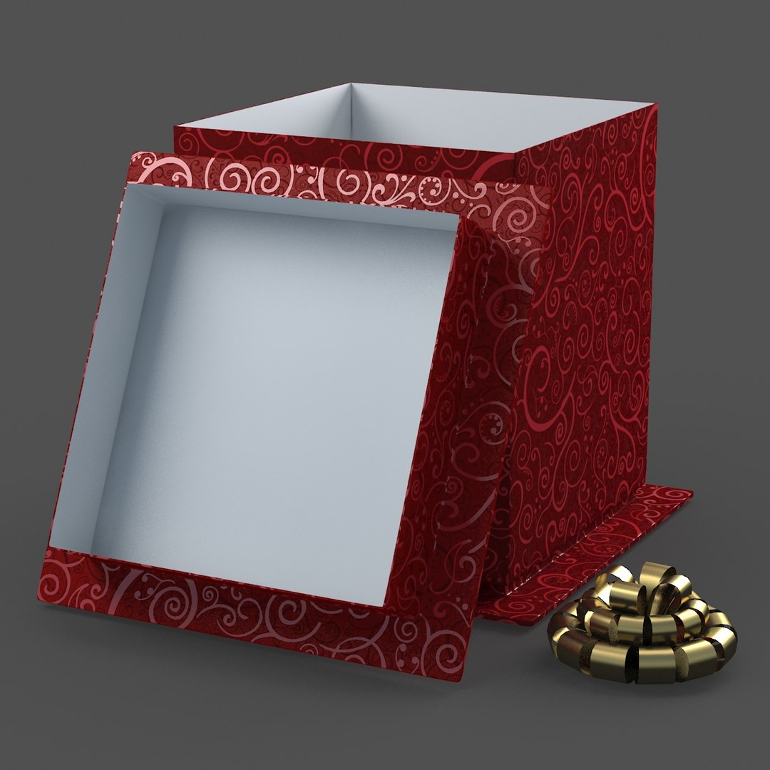 Christmas Gift Present Box 3d Dxf