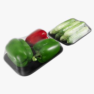 3D Pepper  cucumbers model