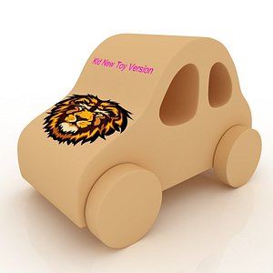 3d wooden car