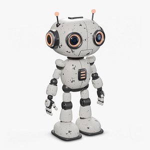 Cute Robot Rigged - Cartoon Robot Character PBR