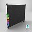 3D Customizable Wall-Mounted Blackboard - Rectangular Metal Writing Board