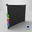 3D Customizable Wall-Mounted Blackboard - Rectangular Metal Writing Board