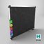 3D Customizable Wall-Mounted Blackboard - Rectangular Metal Writing Board