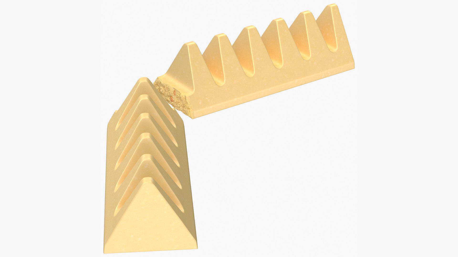 White Chocolate Broken Bar 3D model preview