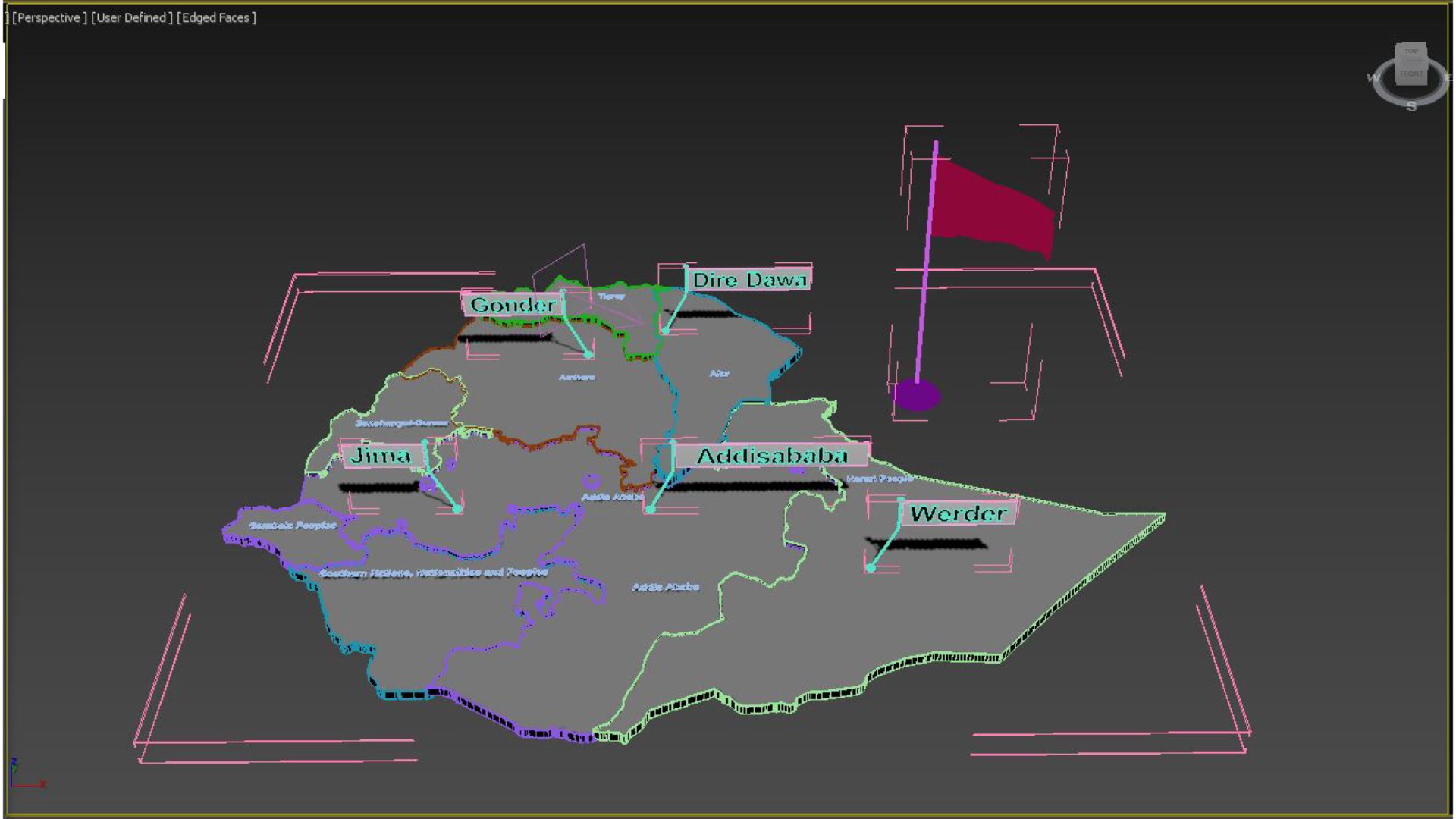 Ethiopia State Cities 3D Model TurboSquid 1692199   Wire 