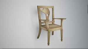 3D modern wooden chair