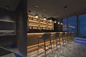 3D Restaurant rendering and 3D model
