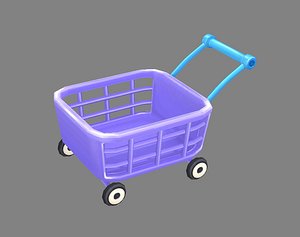 3D model cart shopping