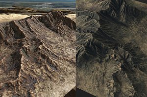 3D landscape land soil