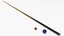 American Pool Blue Table Rasson with Balls and Cue