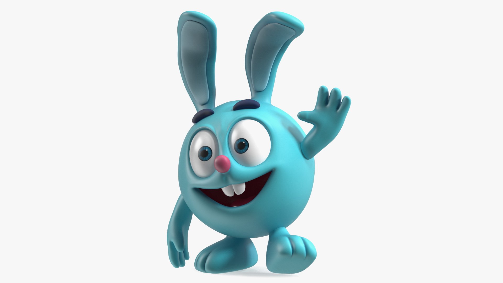 Krash Character Kikoriki Rigged 3D model preview