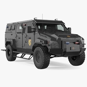 3D armored swat truck pit-bull model