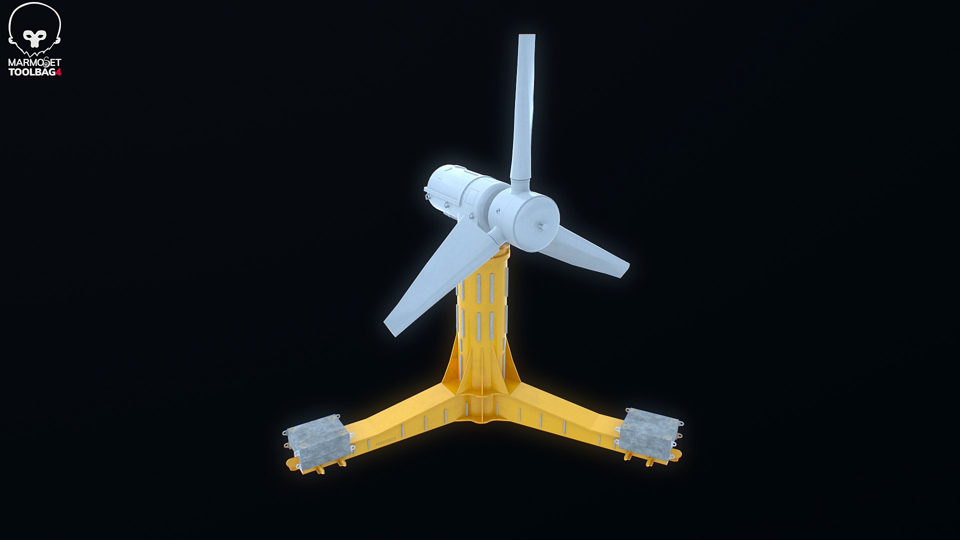 Tidal Power Turbine 3D Model - TurboSquid 2148766